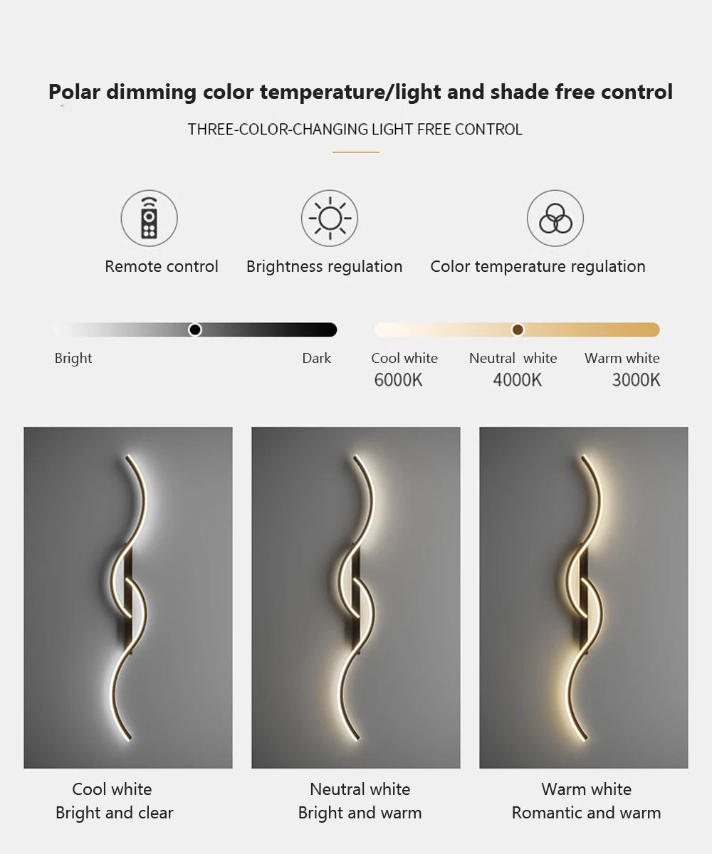 MODERN CURVED LED SCONCE