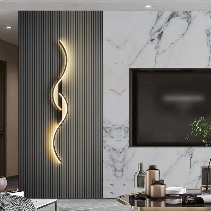 MODERN CURVED LED SCONCE