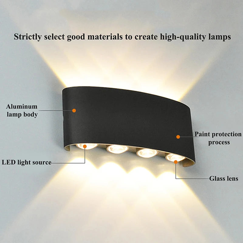 MODERN MINIMALIST UP & DOWN LED WALL SCONCE