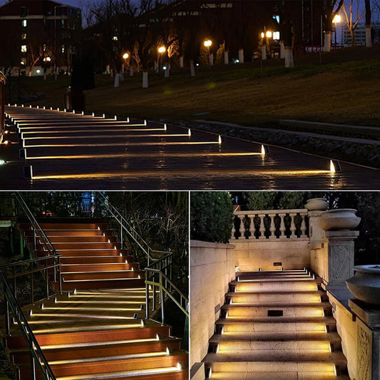 WEATHERPROOF OUTDOOR SOLAR STEP LIGHTS