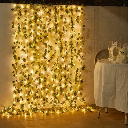 ARTIFICIAL LEAF VINE LED FAIRY LIGHTS – BATTERY POWERED