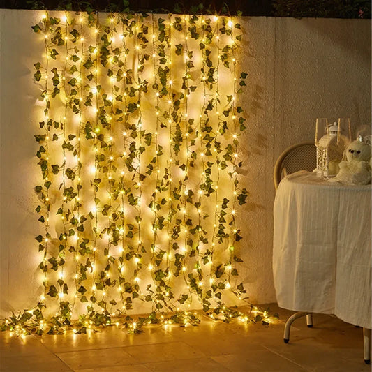ARTIFICIAL LEAF VINE LED FAIRY LIGHTS – BATTERY POWERED