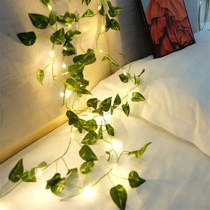 ARTIFICIAL LEAF VINE LED FAIRY LIGHTS – BATTERY POWERED