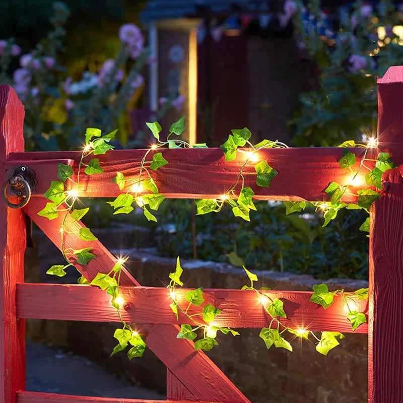 ARTIFICIAL LEAF VINE LED FAIRY LIGHTS – BATTERY POWERED
