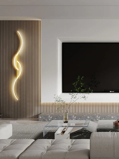 MODERN CURVED LED SCONCE