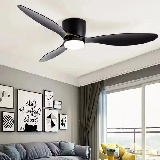 MODERN WOOD BLADE CEILING FAN LIGHT