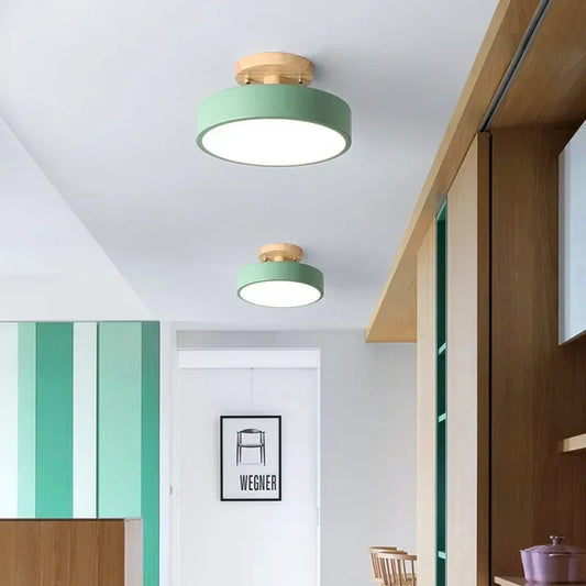 NORDIC WOOD CEILING LIGHT FIXTURE