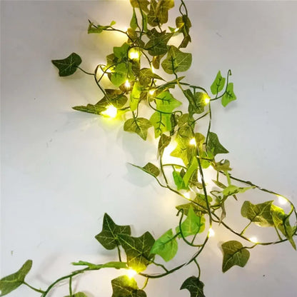 ARTIFICIAL LEAF VINE LED FAIRY LIGHTS – BATTERY POWERED