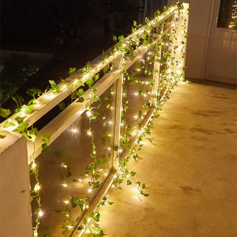 ARTIFICIAL LEAF VINE LED FAIRY LIGHTS – BATTERY POWERED