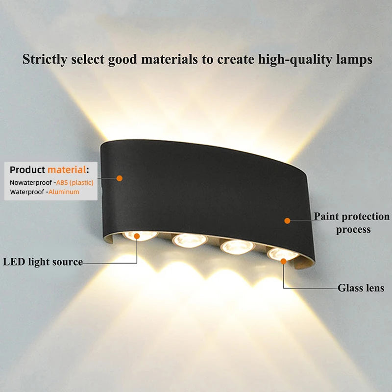 MODERN MINIMALIST UP & DOWN LED WALL SCONCE