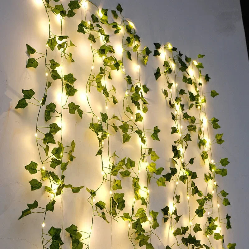 ARTIFICIAL LEAF VINE LED FAIRY LIGHTS – BATTERY POWERED