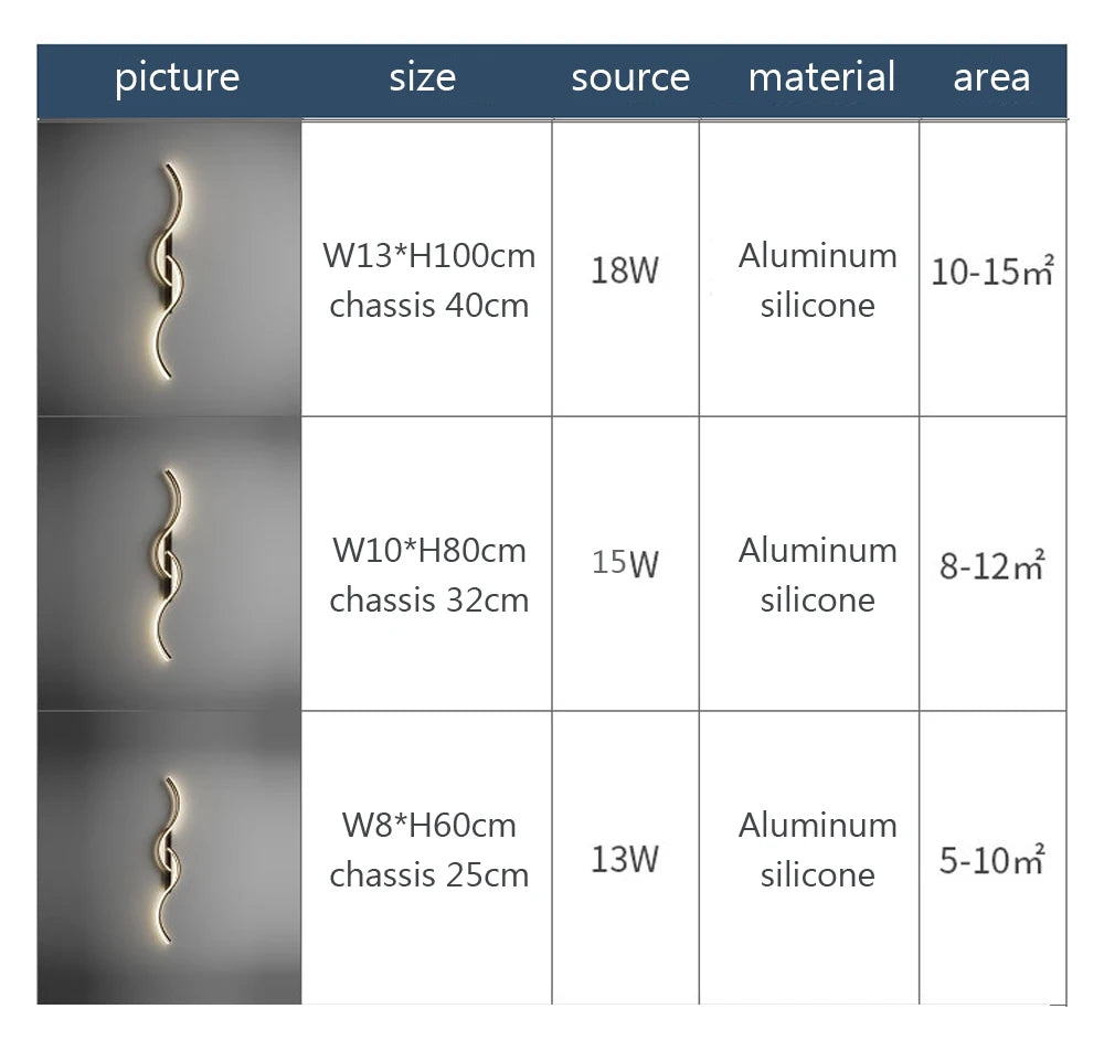 MODERN CURVED LED SCONCE
