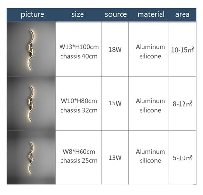 MODERN CURVED LED SCONCE